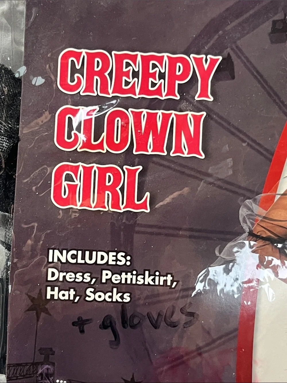 Spirit Halloween Creepy Clown Girl Costume – Child Size Medium 8-10 Complete Set
